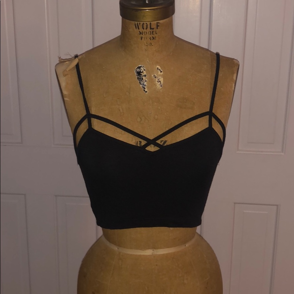 Brandy Melville Black Crop Top